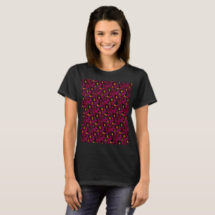 Lila rosa peach black färg flickor t shirt