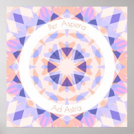 Lila Rosa per Aspera och Astra Stars Motivering Poster