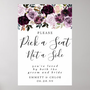 Lila Rosa Plocka ett säte som inte är en skylt frå