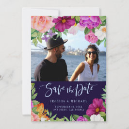 Lila Rosa Rik Bouquets Blommigt Bröllop Photo Spara Datumet