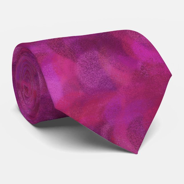 Lila Rosa Röd Abstrakt Sömlöst Mönster Slips (Rullad)