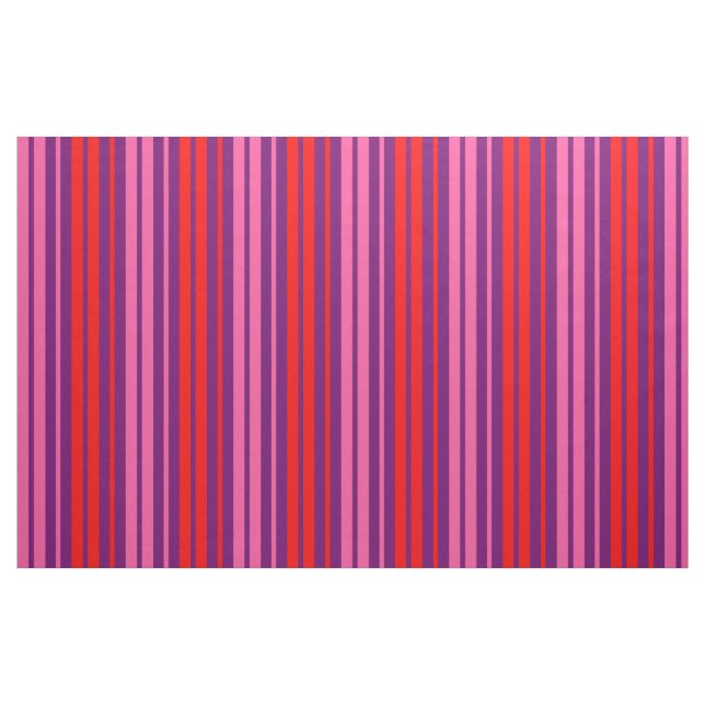 Lila Rosa Röd Vertikal Randig Design   Tyg (Fat Quarter)