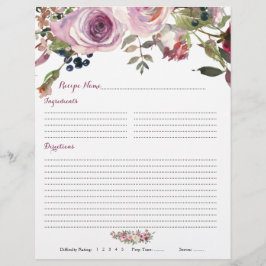 Lila Rosa ros Blommigt Binder Recipe Infogar