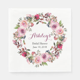 Lila Rosa ros Möhippa Pappersservett