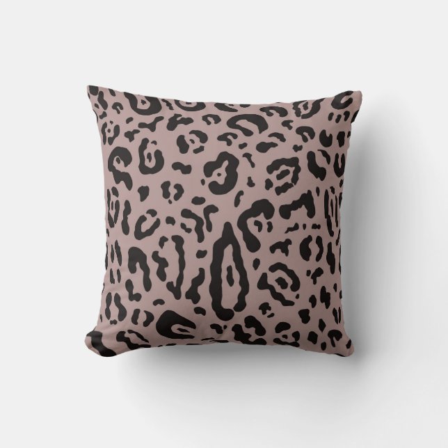 Lila rosa rosa gepard leopard djurtryck kudde (Framsida)