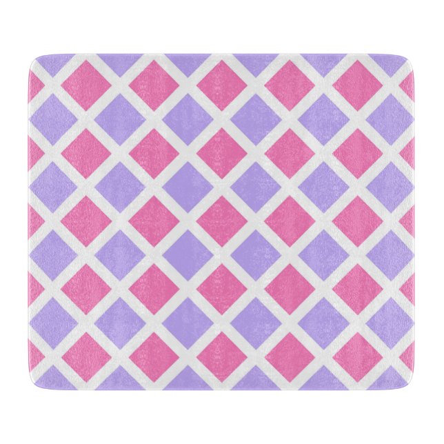 Lila Rosa Rutigt Diamantmönster (Framsidan)