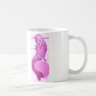 lila/rosa sjöjungfru mugg