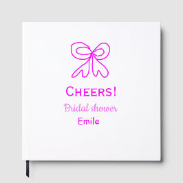 Lila rosa slinga bröllopsdusch med namn  gästböcker