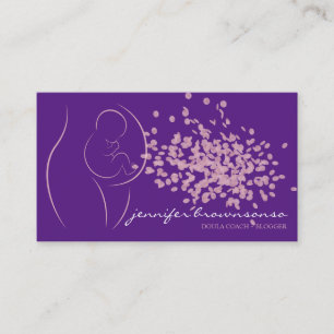Lila Rosa Snyggt Doula Birth Coach Gravida Visitkort