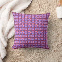 Lila Rosa Square Dot Geometric Mönster Throw Pi Kudde
