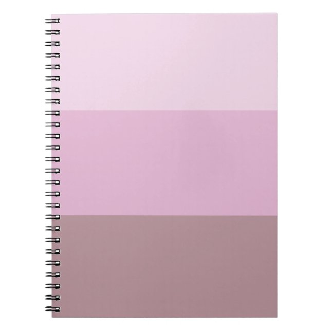 Lila Rosa Stripe Ombre Anteckningsbok (Framsidan)