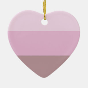 Lila Rosa Stripe Ombre Julgransprydnad Keramik