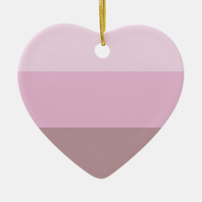 Lila Rosa Stripe Ombre Julgransprydnad Keramik (Framsidan)