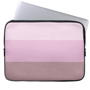 Lila Rosa Stripe Ombre Laptop Fodral