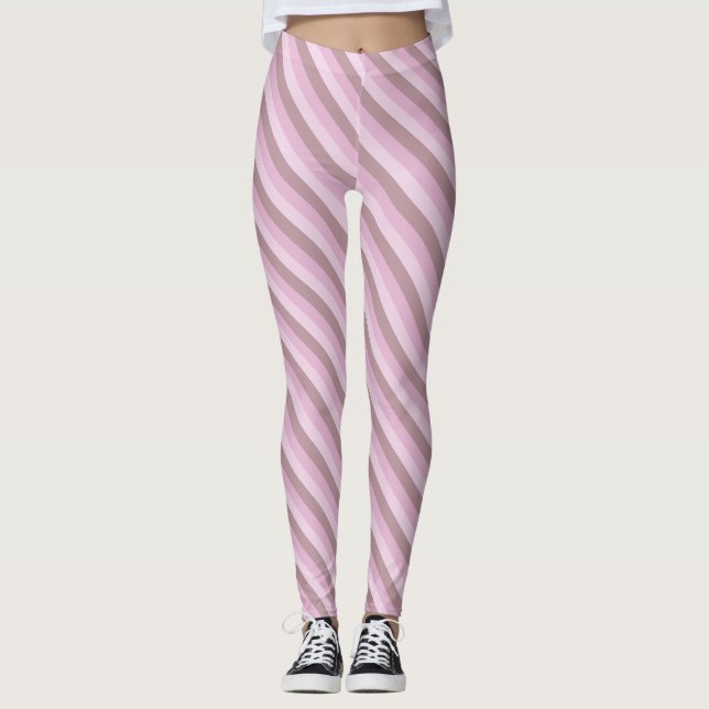 Lila Rosa Stripe Ombre Leggings (Framsida)