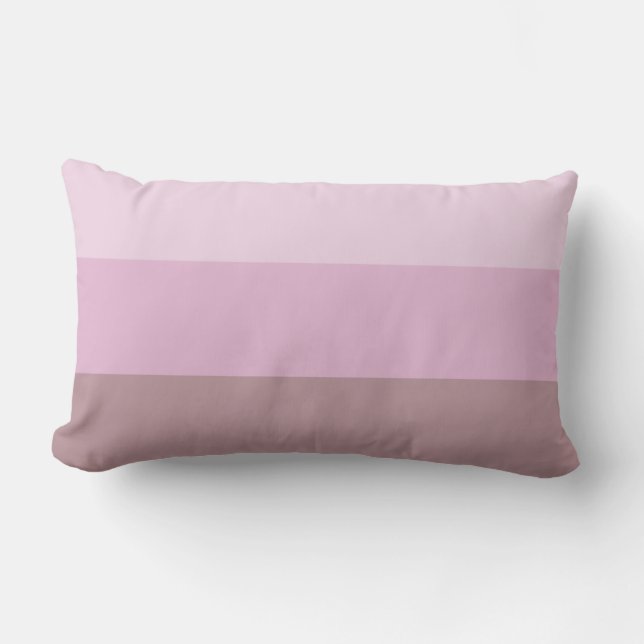 Lila Rosa Stripe Ombre Lumbarkudde (Framsida)