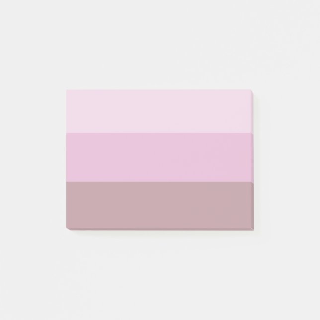 Lila Rosa Stripe Ombre Post-it Block (Framsida)