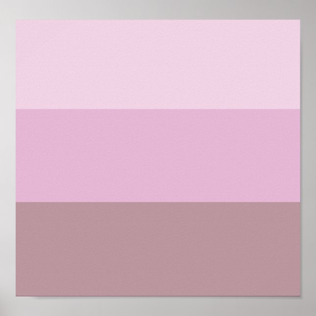 Lila Rosa Stripe Ombre Poster (Framsidan)