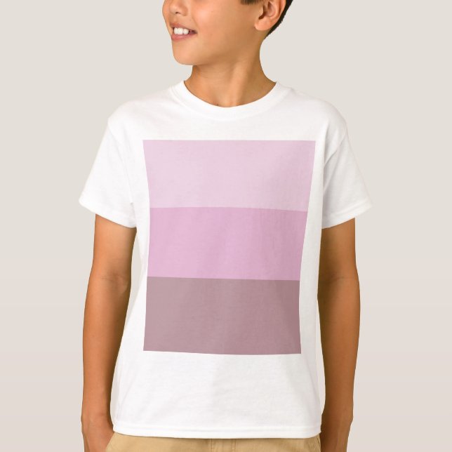 Lila Rosa Stripe Ombre T Shirt (Framsida)
