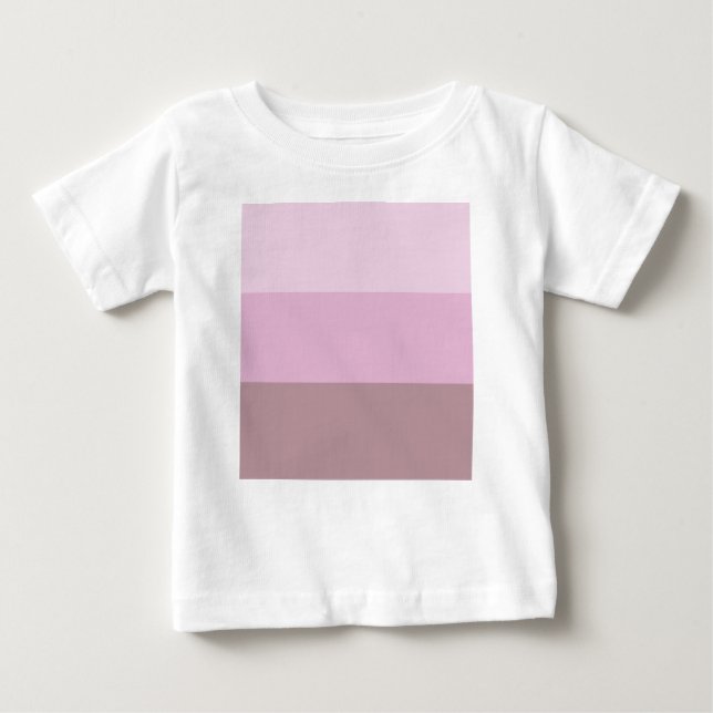 Lila Rosa Stripe Ombre T Shirt (Framsida)