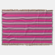 Lila Rosa Summer Mood Linjer Throw Blanket