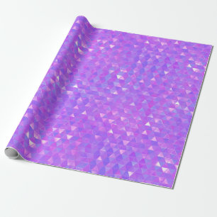 Lila Rosa Trendiga Trianglar Geometrisk Fest Presentpapper