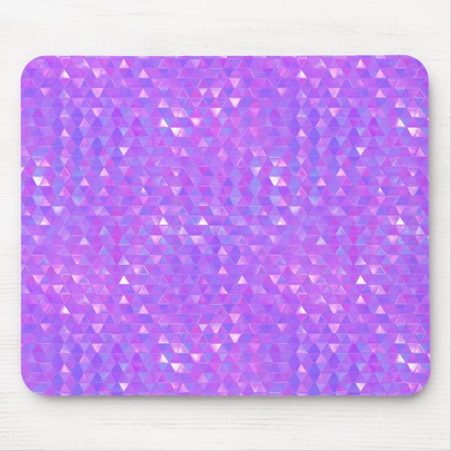 Lila Rosa Trendiga Trianglar Geometriskt Mönster Musmatta (Framsidan)