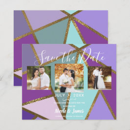 Lila Rosa Turkos Turkos & Brons Guld Bröllop