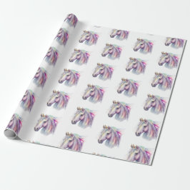 Lila Rosa Unicorn Presentpapper