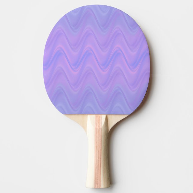 Lila Rosa Vågiga Linjemönster Pingisracket (Framsidan)