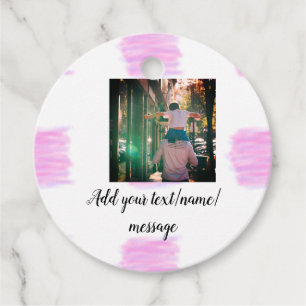 Lila rosa vattenfärgen far son pappa lägger till b gåvor etiketter