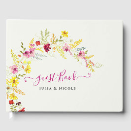 Lila Rosa Vild Orchid Blommor Utandning Bröllop Gästböcker