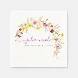 Lila Rosa Vild Orchid Blommor Utandning Bröllop Pappersservett