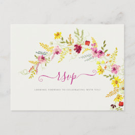 Lila Rosa Vild Orchid Blommor Utandning Bröllop Vykort