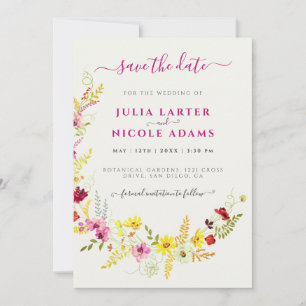 Lila Rosa Vild Orchidé Blommor Krans Bröllop Spara Datumet