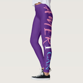 Lila Rosa White Blue Black Woman African America Leggings
