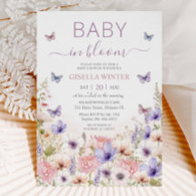 Lila Rosa WildblomButterflies Baby i Bloom