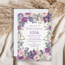 Lila rosafärgade blommor och blad 100-årsfirande