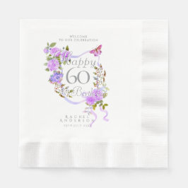 Lila Rosband 60-årsdag Pappersservett