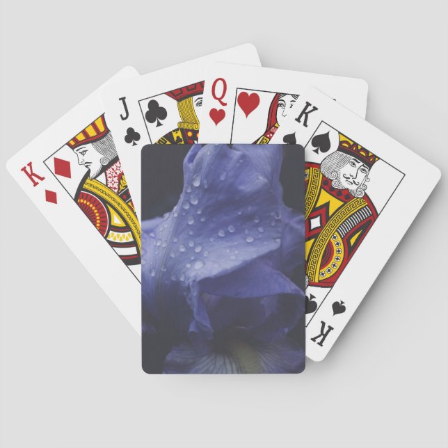 Lila rosblomma casinokort (Baksidan)