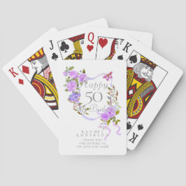 Lila rosenband 50-årsdag casinokort