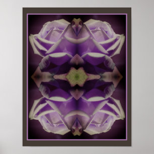 Lila Rosenknopp Abstrakt Poster
