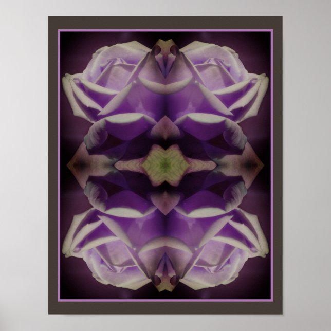 Lila Rosenknopp Abstrakt Poster (Framsidan)