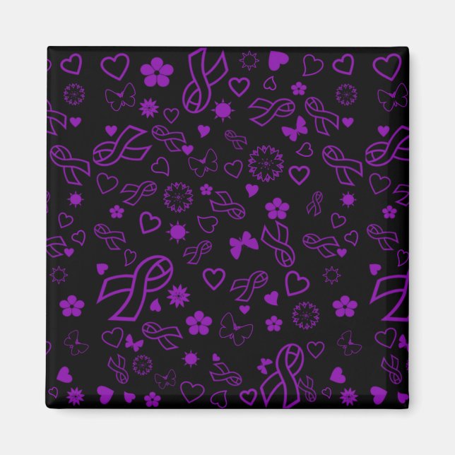 Lila Rosett band Multi...Fibro Magnet (Framsidan)