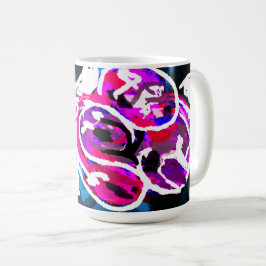 Lila rosor höst kaffemugg