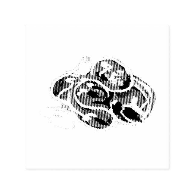 Lila rosor höst  självfärgande stämpel (Design)