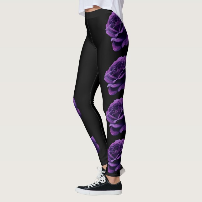 Lila rosor leggings (Vänster)