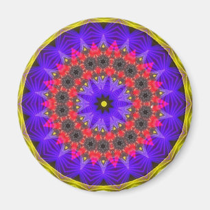 Lila, rött, svart slitning ~ Enastående design Magnet