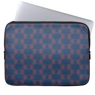 Lila, rött, trendig, coola modern dekorativ konst laptop fodral