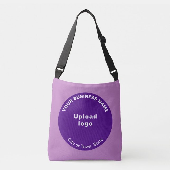 Lila Round Shape Business Brand på Crossbody Bag Axelväska (Framsida)